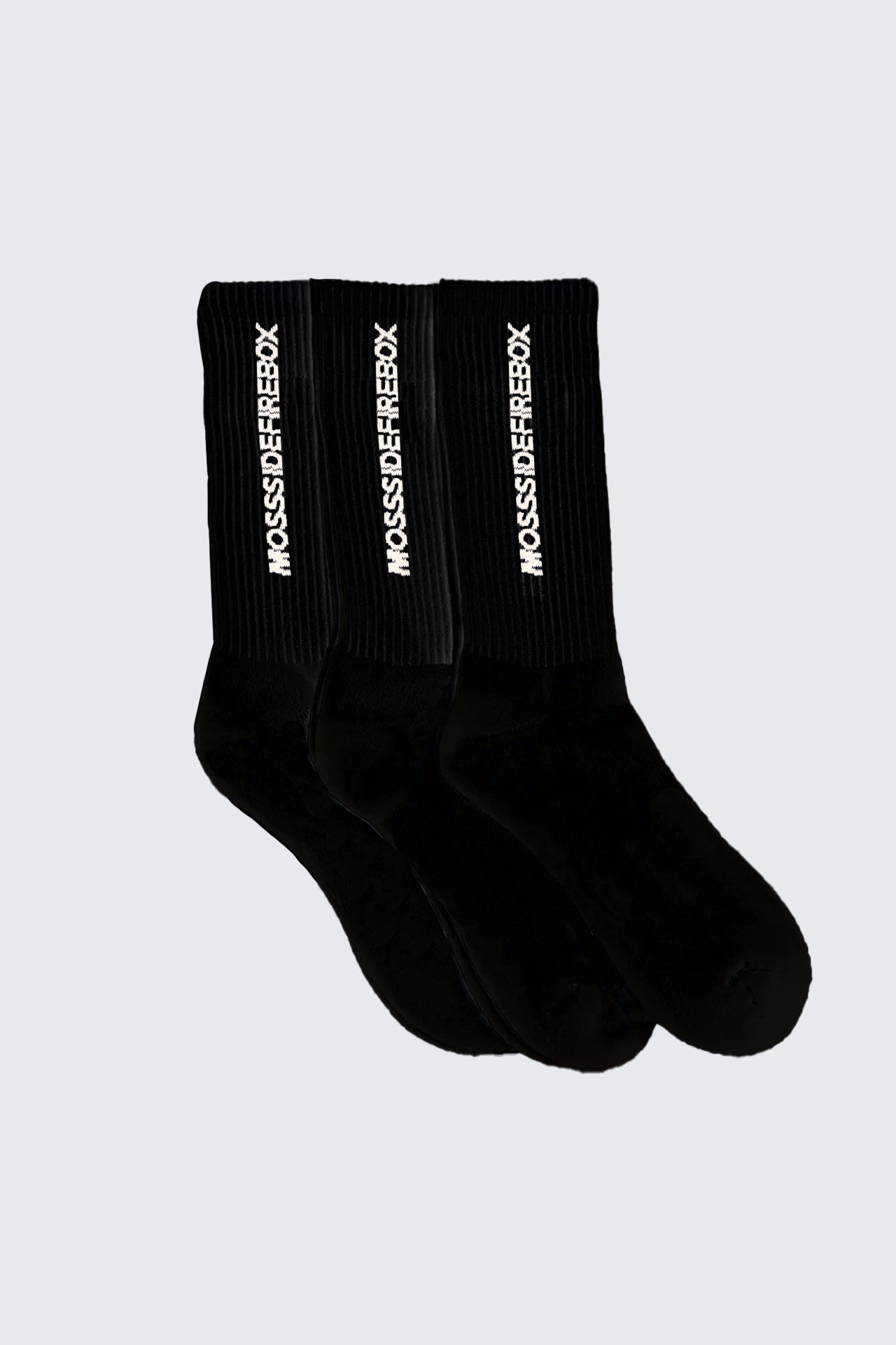 Crew Socks Black (3 Pack)