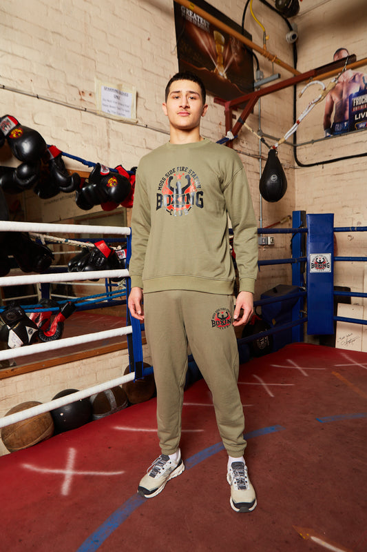 Jumper and Bottoms Tracksuit Set (Khaki)