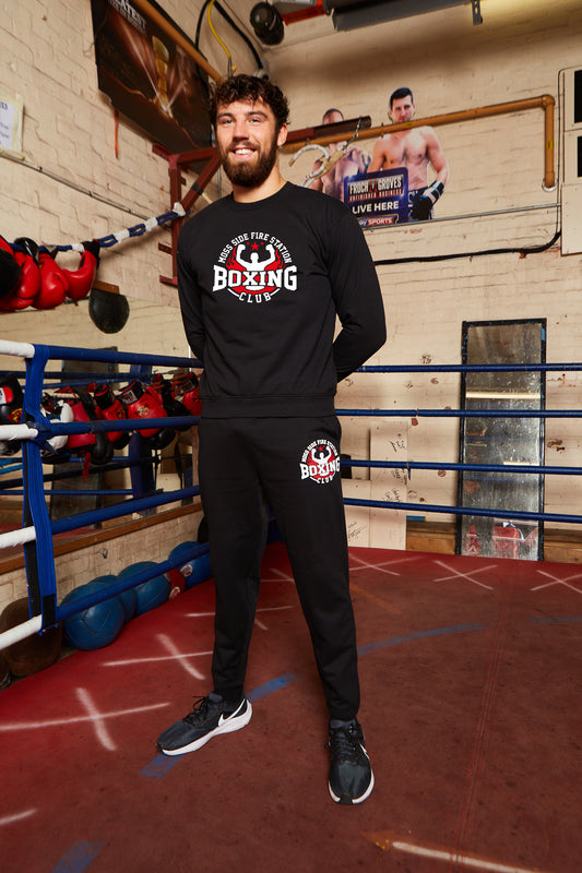 Jumper and Bottoms Tracksuit Set (Black)