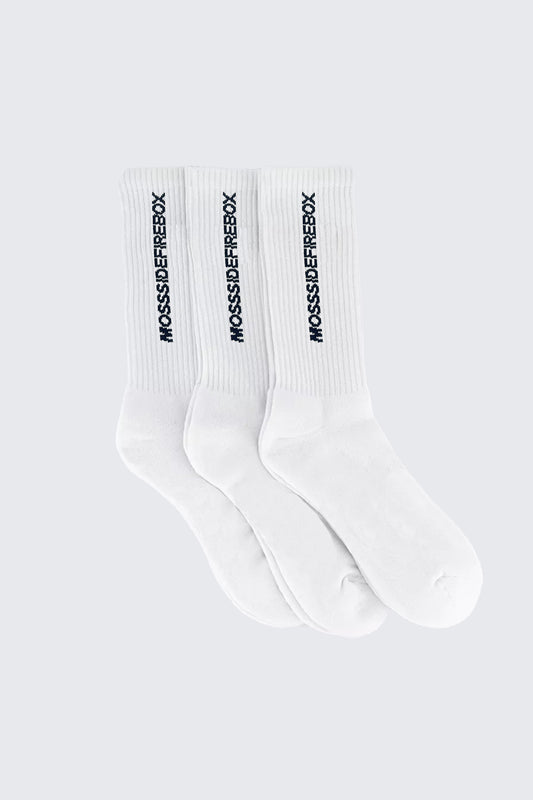 Crew Socks White (3 Pack)